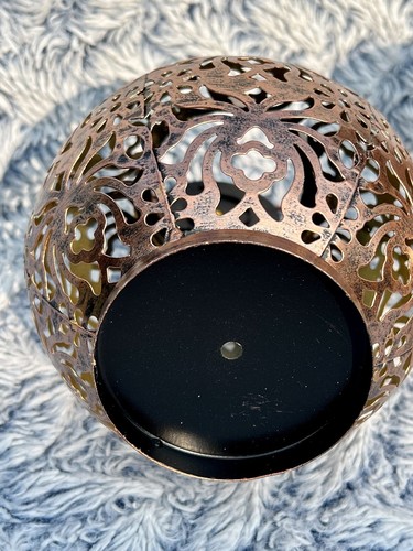 Copper Bronze Solar Lanterns Outdoor Tabletop Or Hanging Retro Waterproof 2 Pack - Picture 16 of 21