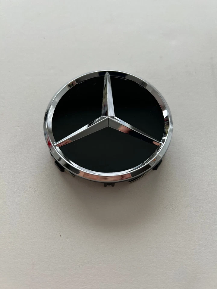 Wheel Center Caps for Mercedes Benz 75mm – C300 C350 E350 GLK350 GLE350 – Black - Image 4 of 4