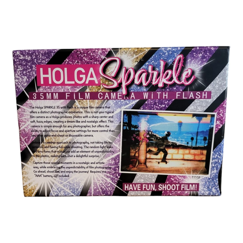Holga 135FC Hot Pink Sparkle Film Camera 35mm Flash Nostalgic Valentine’s Day - Image 2 of 4