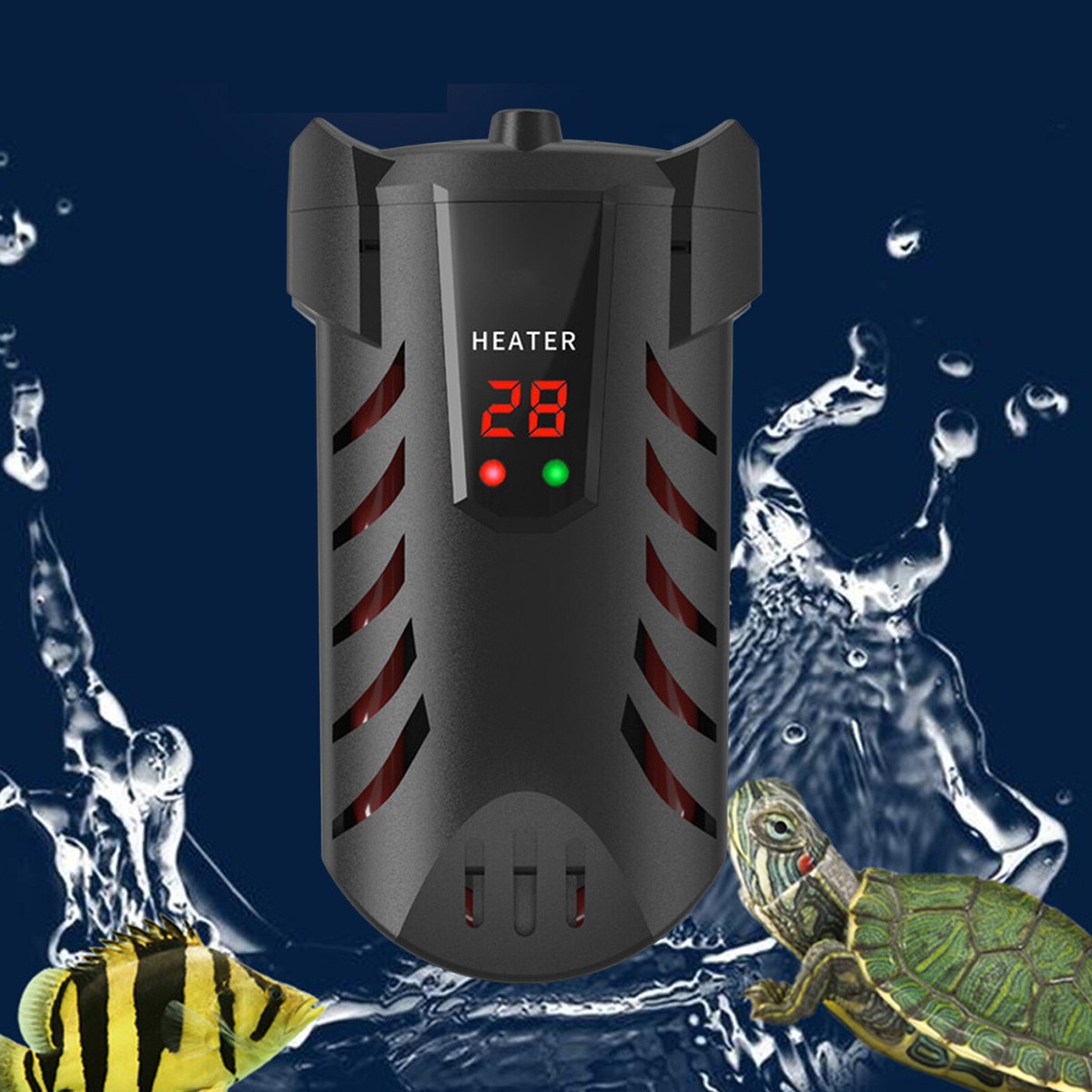 Digital Aquarium Thermostat Heater Fish Tank Heating Rod with Suction Cup  (25W) | eBay