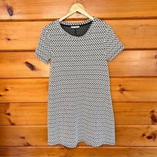 Zara A Line Jacquard Short Sleeve Mini Dress S