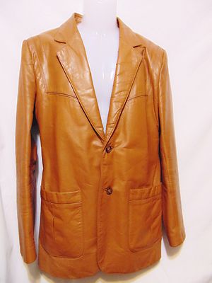 CHESS KING Vintage 70's/80's Leather Jacket Size 40 Tan CHESS KING Vintage 70's/80's Leather Jacket Size 40 Tan