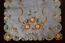 Organza Embroidery Tablecloth Dining Table Placemats Runner Thanksgiving Fall