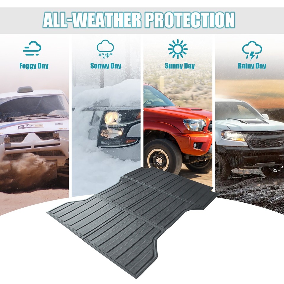 6Ft Truck Bed Mats TPE Rubber Cargo Liners Carpets For 20052023 Toyota