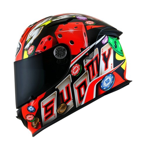 Casco integrale moto racing Suomy Sr Sport Vegaz fibra carbonio doppio  anello | eBay