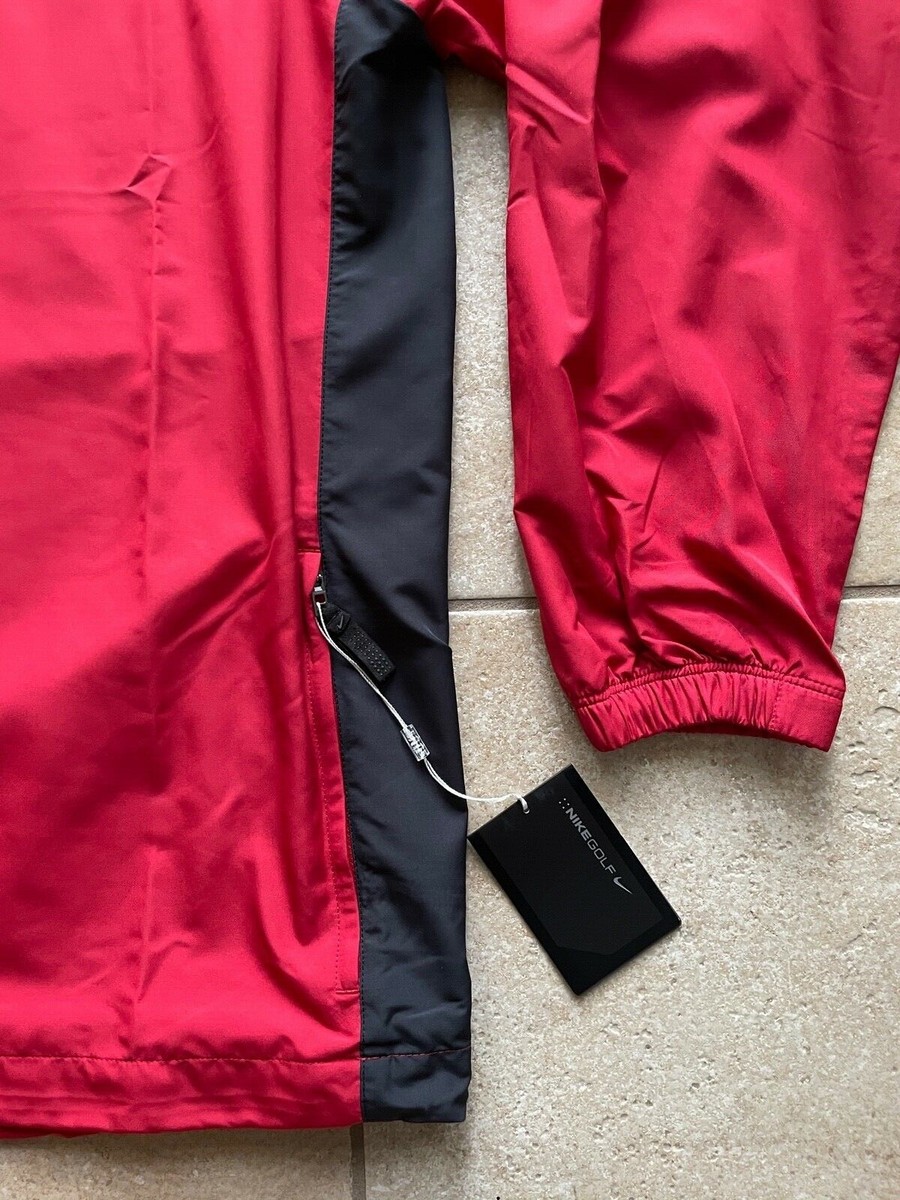 NIKE GOLF Half-Zip Classic WINDPROOF Long Sleeve Jacket-Red NIKE GOLF Half-Zip Classic WINDPROOF Long Sleeve Jacket-Red