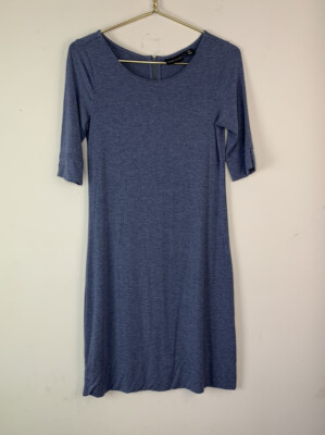 adrienne vittadini blue dress Women’s Size XS Jersey Knit Casual Blue satin dress