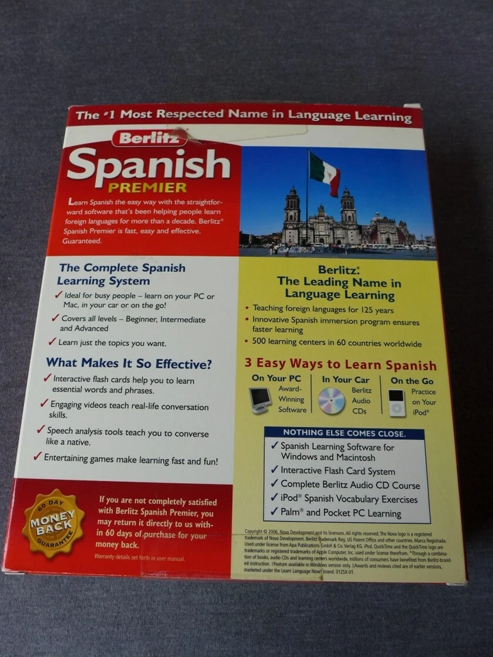 Nova Development Novatel Berlitz Spanish Premier for PC Windows, Mac - Complete - Image 3 of 4