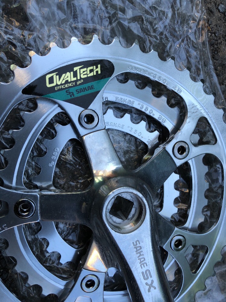 NOS Vintage SR Sakae OVALTECH 170 Right Crank With 48/38/28 NOS Vintage SR Sakae OVALTECH 170 Right Crank With 48/38/28