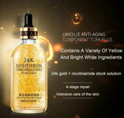 24k Hyaluron Serum hochdosiert Hyaluronsäure Anti Aging Serum Anti Faltenserum  
