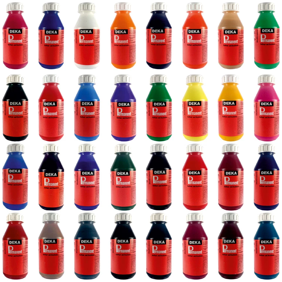 DEKA Pittura permanente per tessuti chiari 125 ml - 32 colori a scelta -