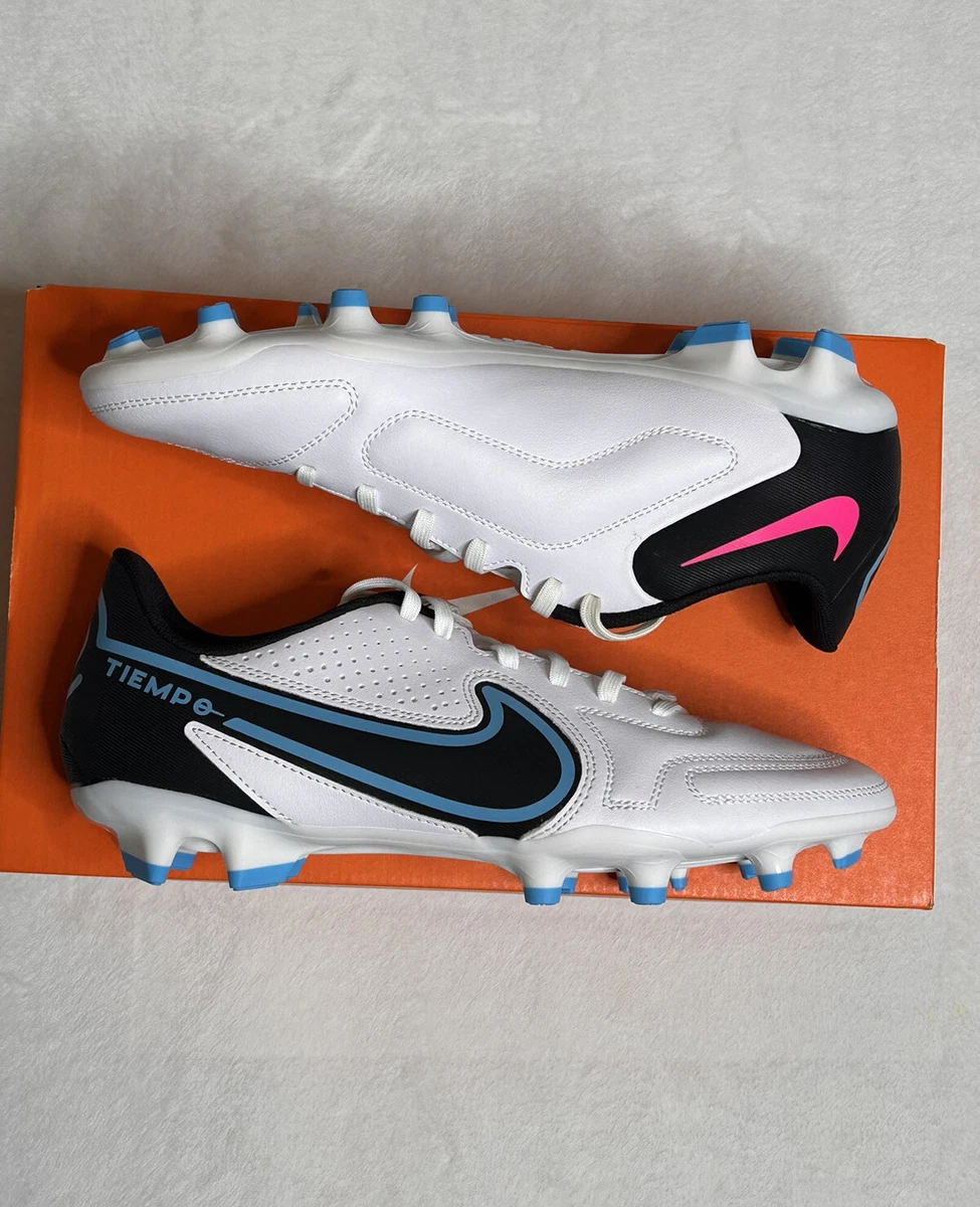Nike Tiempo Legend 9 Club FG Blast Pack White Black Blue DA1176 146 Men s Sz 9