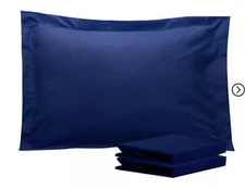 3 NEW Smooth Weave Euro Tailored Pillow Sham 26" X 26" Navy Blue 