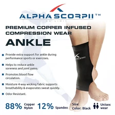 Ankle Copper Infused Compression Sports Sleeve