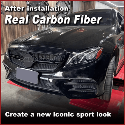 Carbon Splitter Stoßstange Lippe Spoiler Canards für Mercedes W213 C238 E43 - Picture 3 of 12