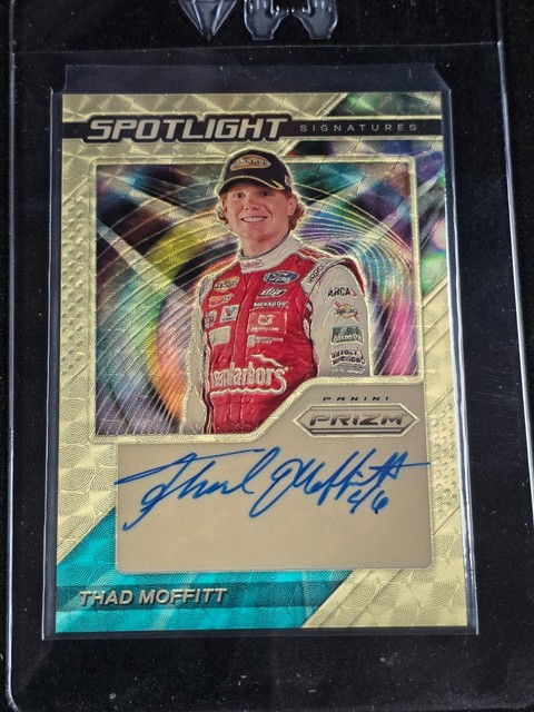 Thad Moffitt 2021 Prizm Racing Spotlight Signatures Gold Vinyl 1/1 1 of 1 SP