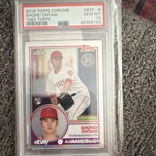 Topps 2018 Topps Chrome Shohei Ohtani RC 1983 Topps #83T-6 PSA 10 Angels