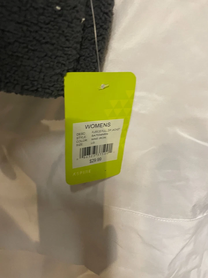 Sudadera con capucha gris con cremallera Aspire para mujer Foto 2 de 4