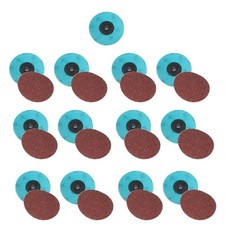 25 Pack 3 Inch Aluminum Oxide Roll Lock Die Grinder And Sanding Discs 36 Grit