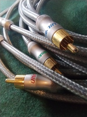 ultralink COMPONENT VIDEO PRO 2 meters NICE 6.56 feet Gold 3 SEPARATE CABLES RCA