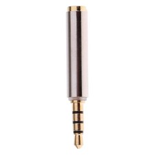 Metal 3.5mm Plug Audio Headphone Earphones Mic Adapter