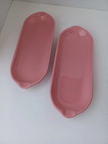 FIESTA WARE Relish Tray Corn Cob Dish Holder Rose Retired USA
