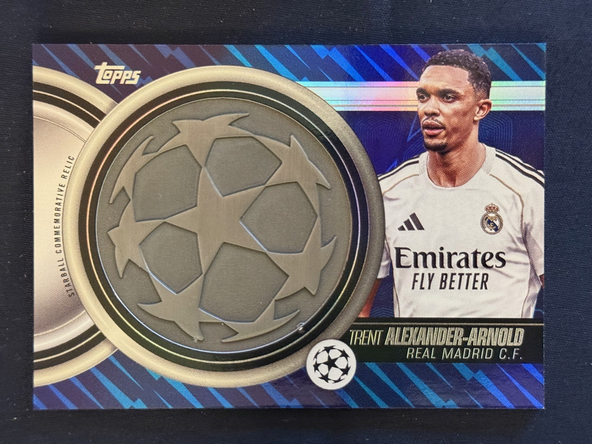 RealMadrid9Copas de Europa レアル純銀記念メダル保証書 2025-26 Topps UEFA UCC Trent Alexander-Arnold Relic Real Madrid
