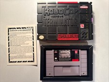 Robocop vs Terminator (Super Nintendo SNES) Game Cart & Full Case Front & Back