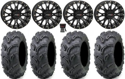 System 3 ST-3 Black 14'' Wheels 27'' Zilla Tires Yamaha Viking Wolverine