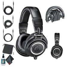 Audio-Technica ATH-M50x Monitor Headphones - Black Bundle