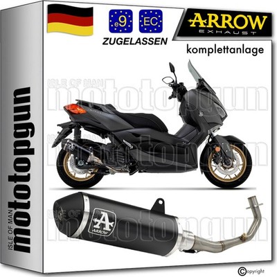 ARROW KOMPLETTANLAGE OP URBAN SCHWARZ YAMAHA XMAX X-MAX 125 2023 23 2024 24