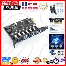PCIE USB 3.0 Card 7 Ports PCI Expree to USB Expansion Card Super Speed 5Gbps ...