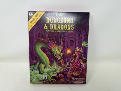 TSR Dungeons & Dragons Basic Set 1981 Moldvay Boxed Set Complete w/Dice Rulebook