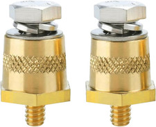 M6 Thread Male Brass Battery Terminal Charging Posts, M6 Battery Post Adapter