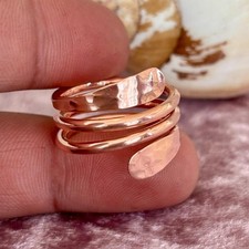 Hammered Copper Band Ring: Lightweight Unisex Artisan Jewelry All Size Co 02