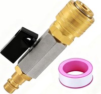 "Druckluft Absperrhahn G1/4\" Messing Schnellwechselkupplung Mit Ventil"