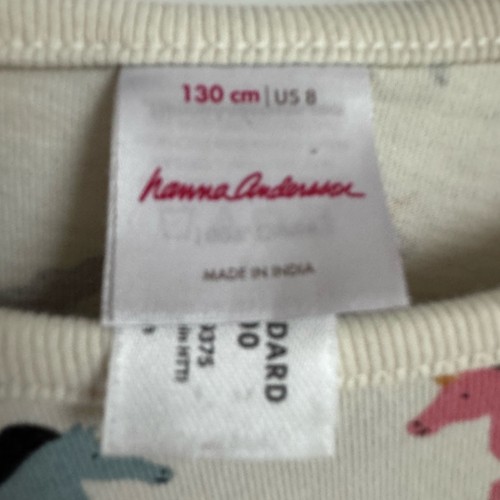Hanna Anderssen Girls 8 Unicorn Pockets Fit Flare 100% Cotton Dress Long Sleeve - Picture 4 of 6