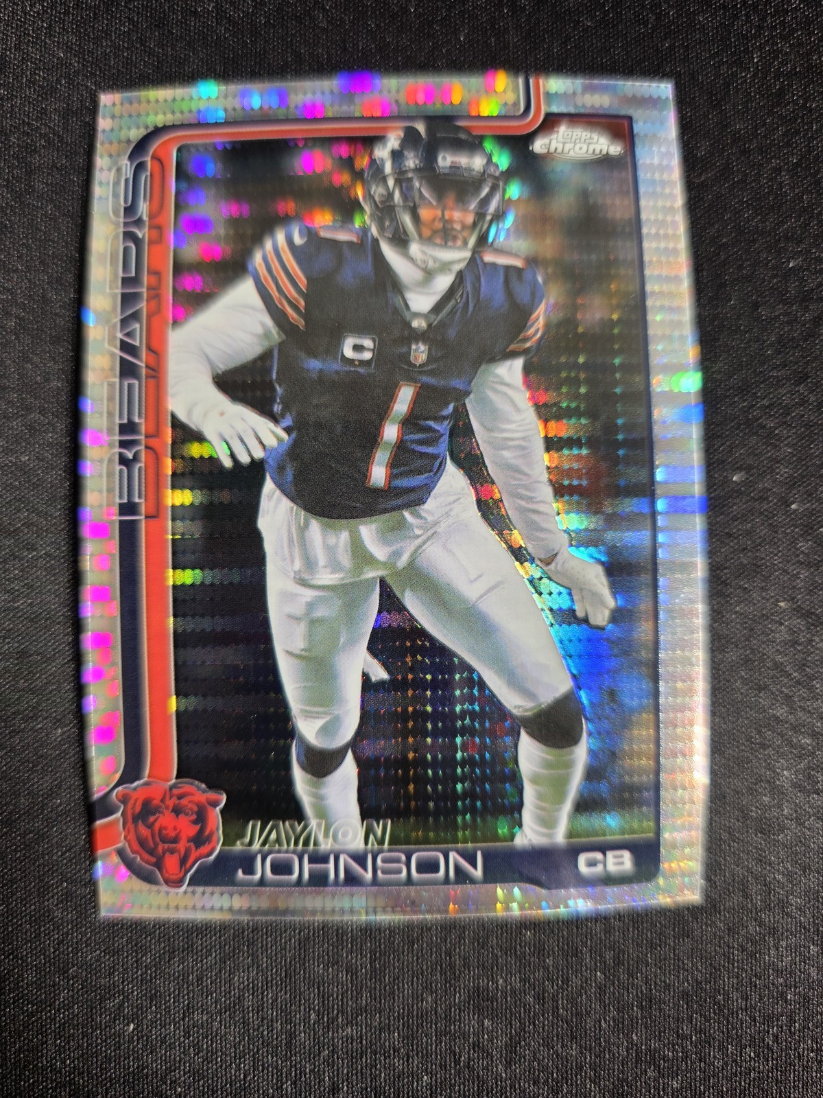 2025 Topps Chrome Topps Jaylon Johnson #57 Pulsar Refractor Bears