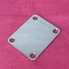 Aged Chrome L Serial Number Stamped Neck Plate For Strat Tele 1964 - L22XXX