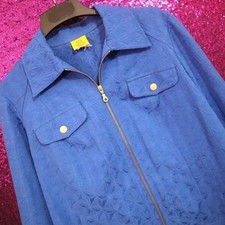 Royal Blue Zip Up Jacket 1X Ruby Rd Womens Te...
