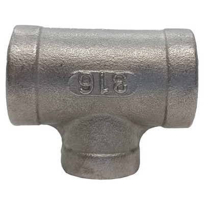 AF Hydro Stainless Steel SS316 Reducing Tee Pipe Fitting, 1/2''NPT x 1/2''NPT x...