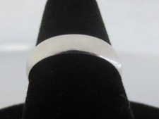 Gr&ouml;&szlig;e 12 14KT Weiss Gold EP 4.5MM Glatt Hochzeit, Daumen Ring