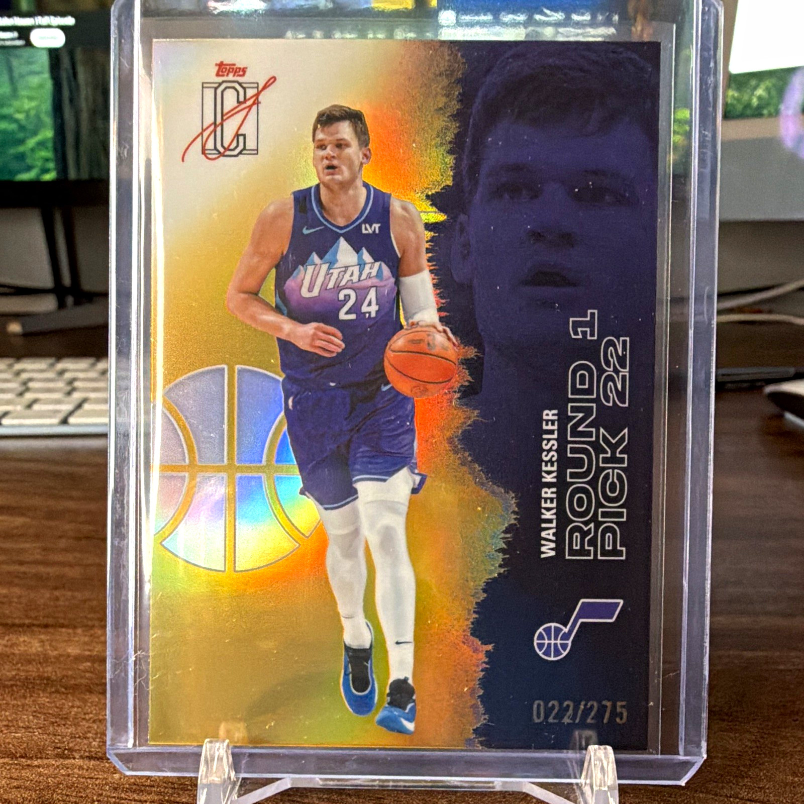Topps Signature Class 2026 Walker Kessler Yellow Refractor Utah Jazz #/275