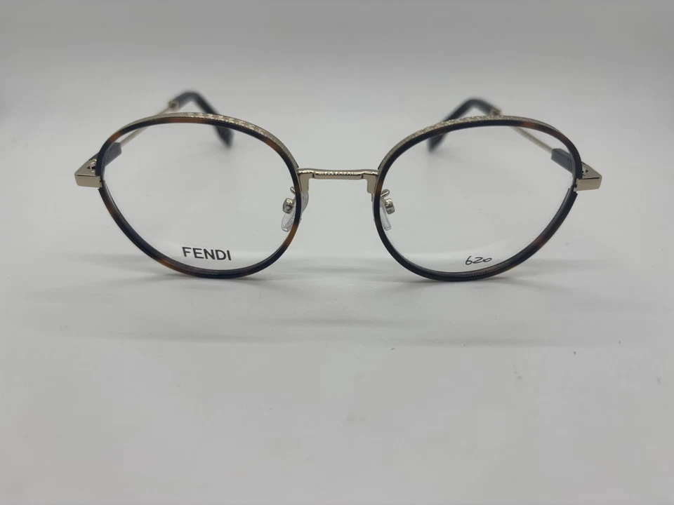 NUEVAS Gafas Redondas Doradas Fendi FE50052U 032 51-19-145mm Vienen con Juego Completo Foto 2 de 4