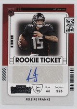 2021 Panini Contenders Rookie Ticket Feleipe Franks #301 Auto 19bs