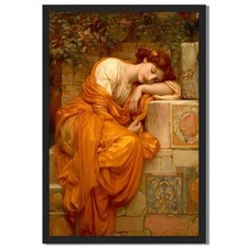 Classical Sleeping Woman Framed Canvas Print Vintage Wall Art Home D cor