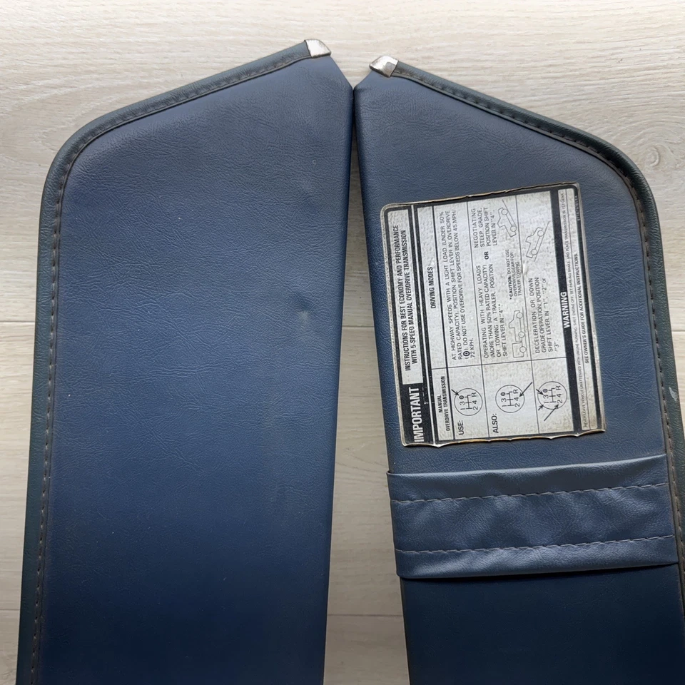 1983-1988 Ford Ranger (Bronco II) sun visors (original OEM) blue pair - Image 2 of 4