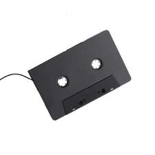 Black Cassette Aux Adapter For Car 3.5mm Audio Tape MP3 Player Adapter