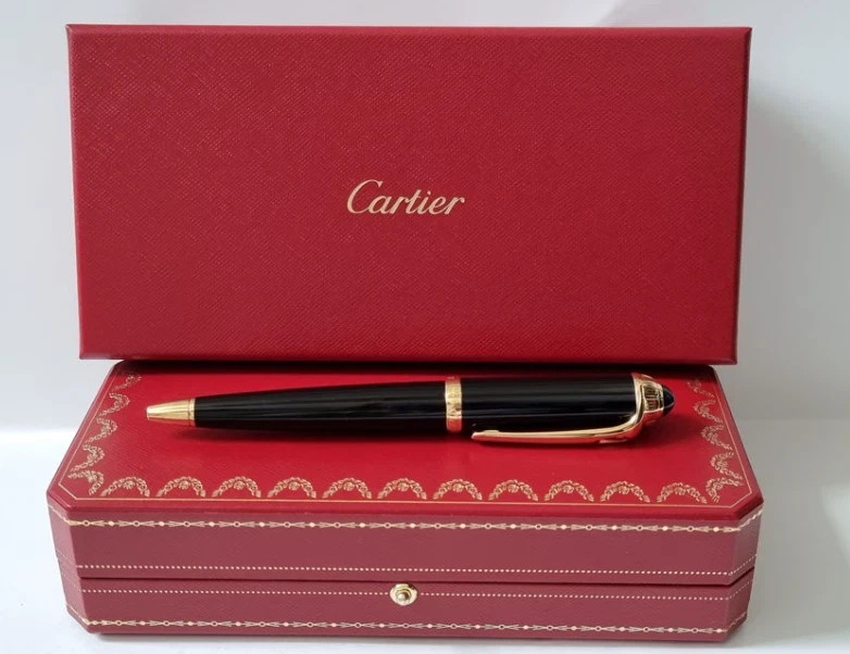 New Cartier Black Gold Ballpoint Pen VIP Rare Edition 2026, Full Box Luxury Gift