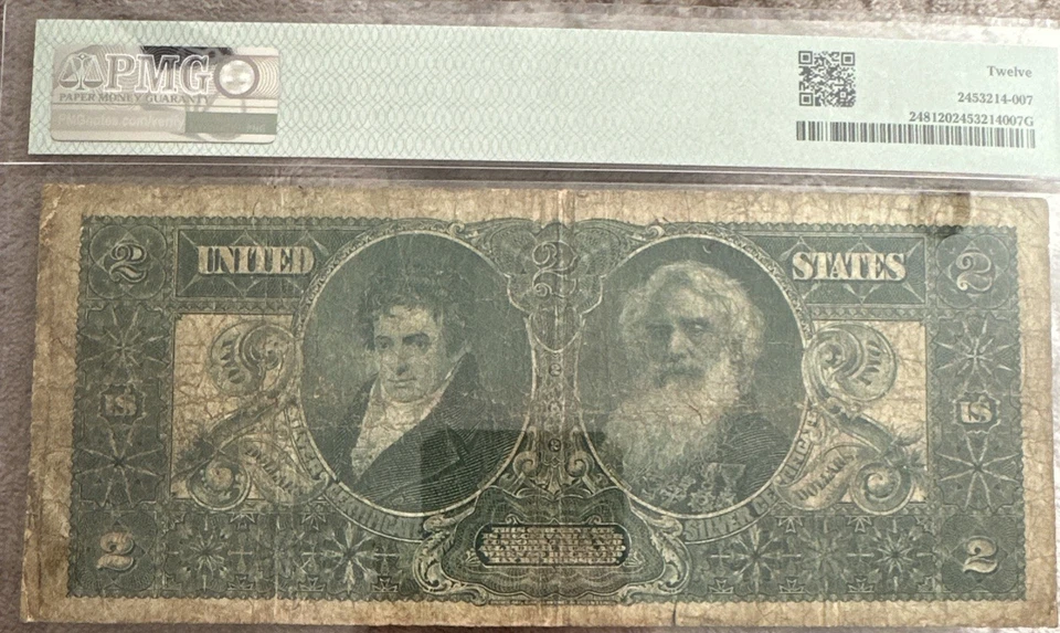 1896 2 educational silver certificate Fr248 Pmg 12  - Image 2 of 2